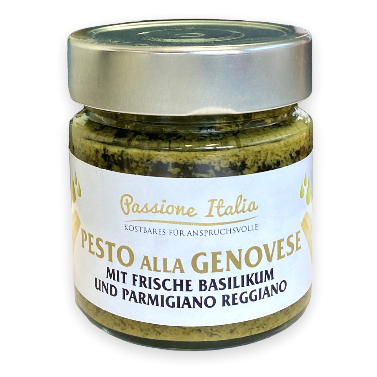 Pesto alla Genovese mit frischem Basilikum, Pinienkerne & Parmigiano