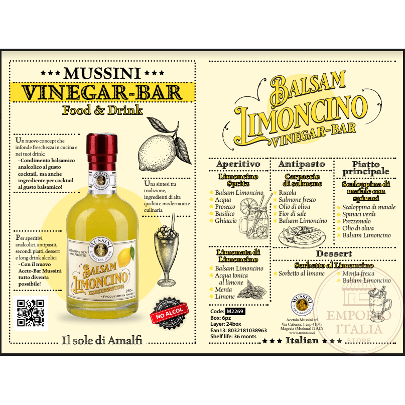 Mussini Balsamico Dressing Limoncino aus Modena