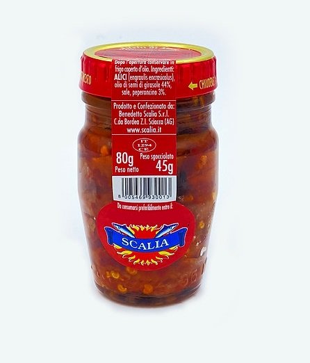 Sardellenfilets in Chili & Olivenöl Extra Vergine 80gr