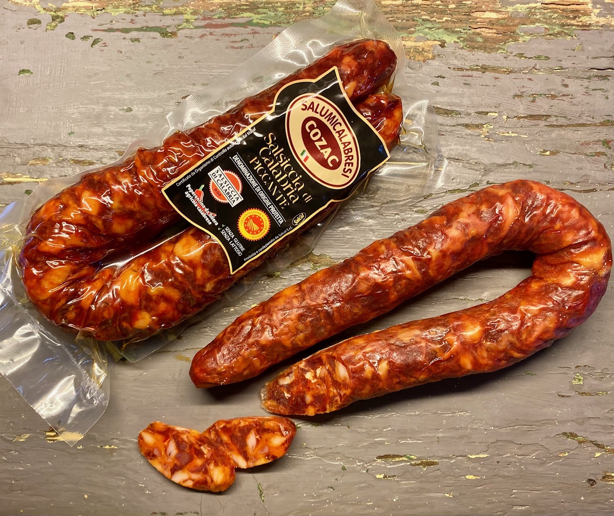 Salsiccia Curva di Calabria DOP Piccante - scharfe Salami aus Kalabrien