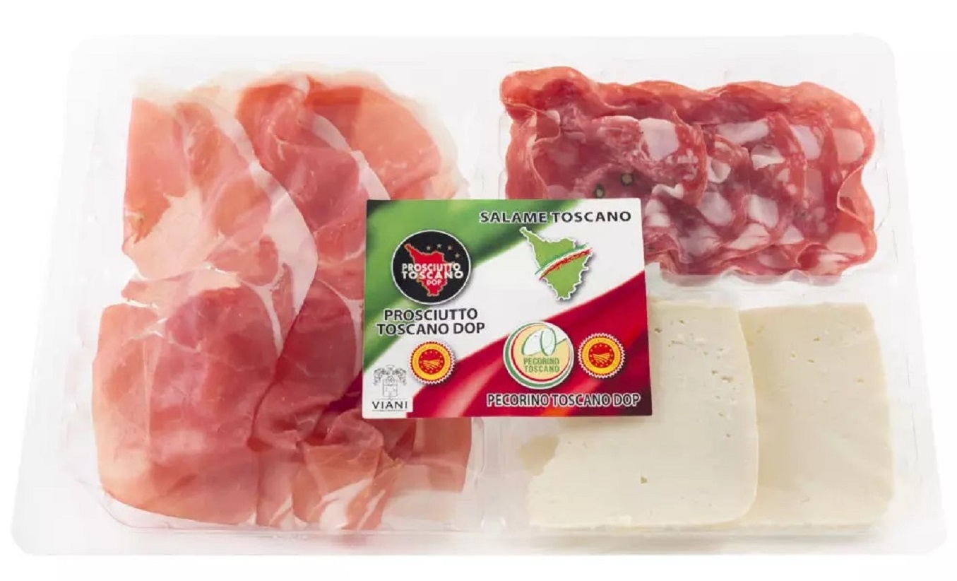 Trio Premium Toskana Aufschnitt mit Prosciutto Salami und Pecorino Trio Premium Toskana Aufschnitt mit Prosciutto Salami und Pecorino