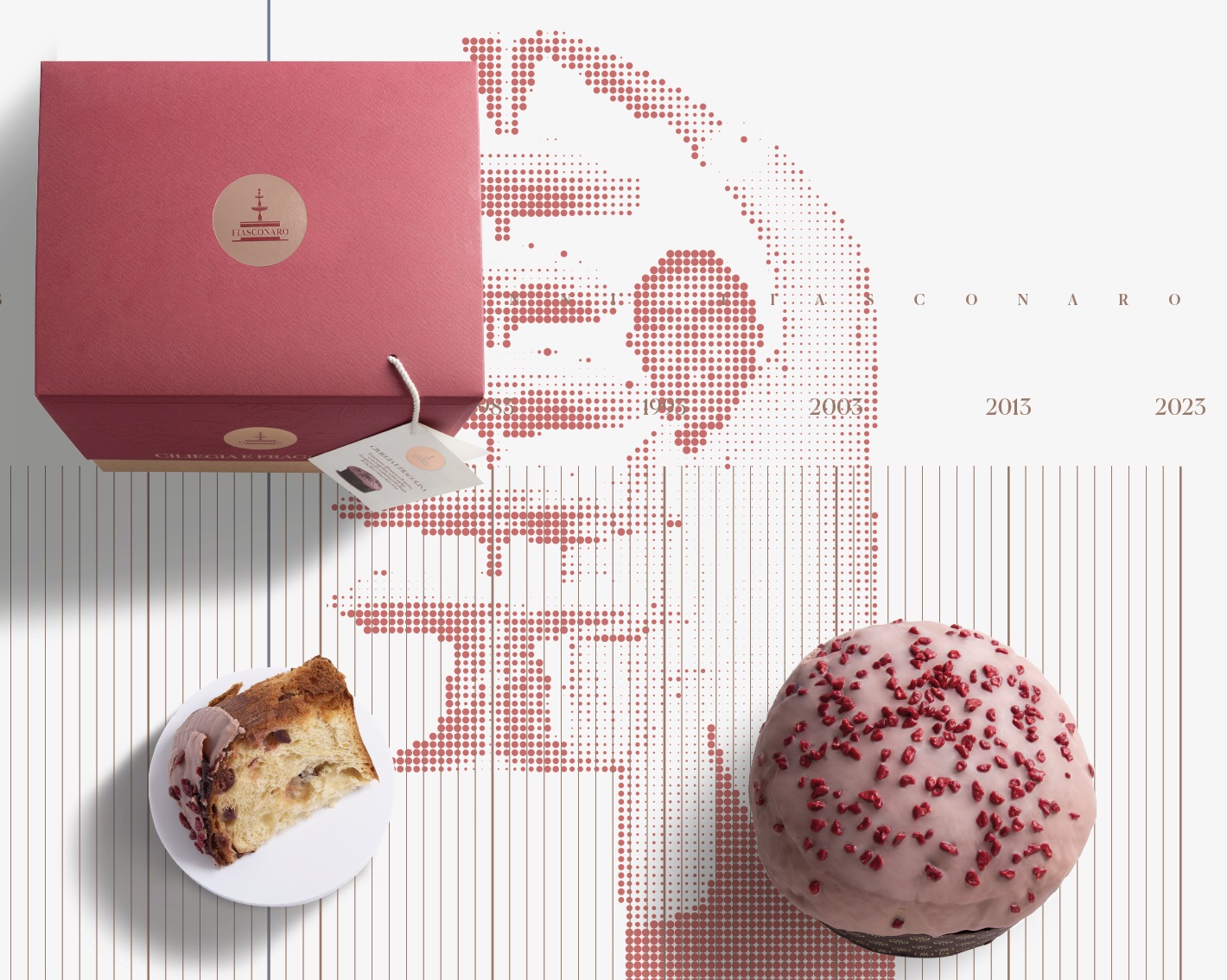 Panettone Walderdbeer und Kirschmarmelade Fiasconaro