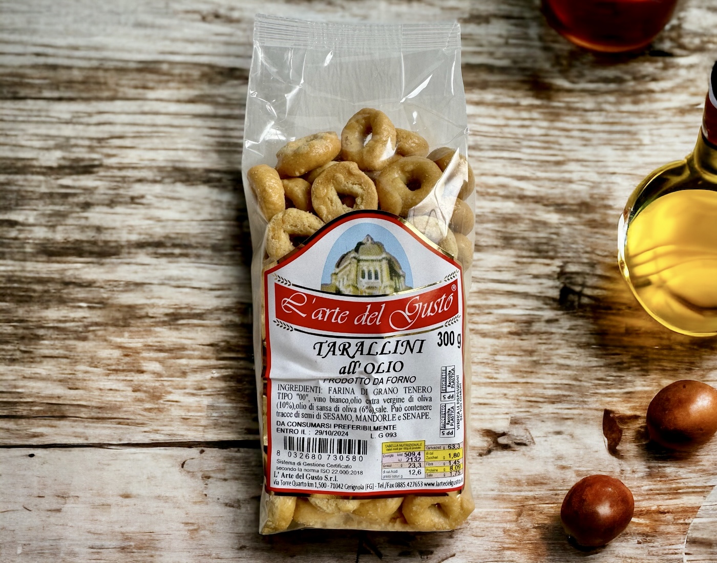 Tarallini tradizionali aus Apulien mit 16% Olivenöl