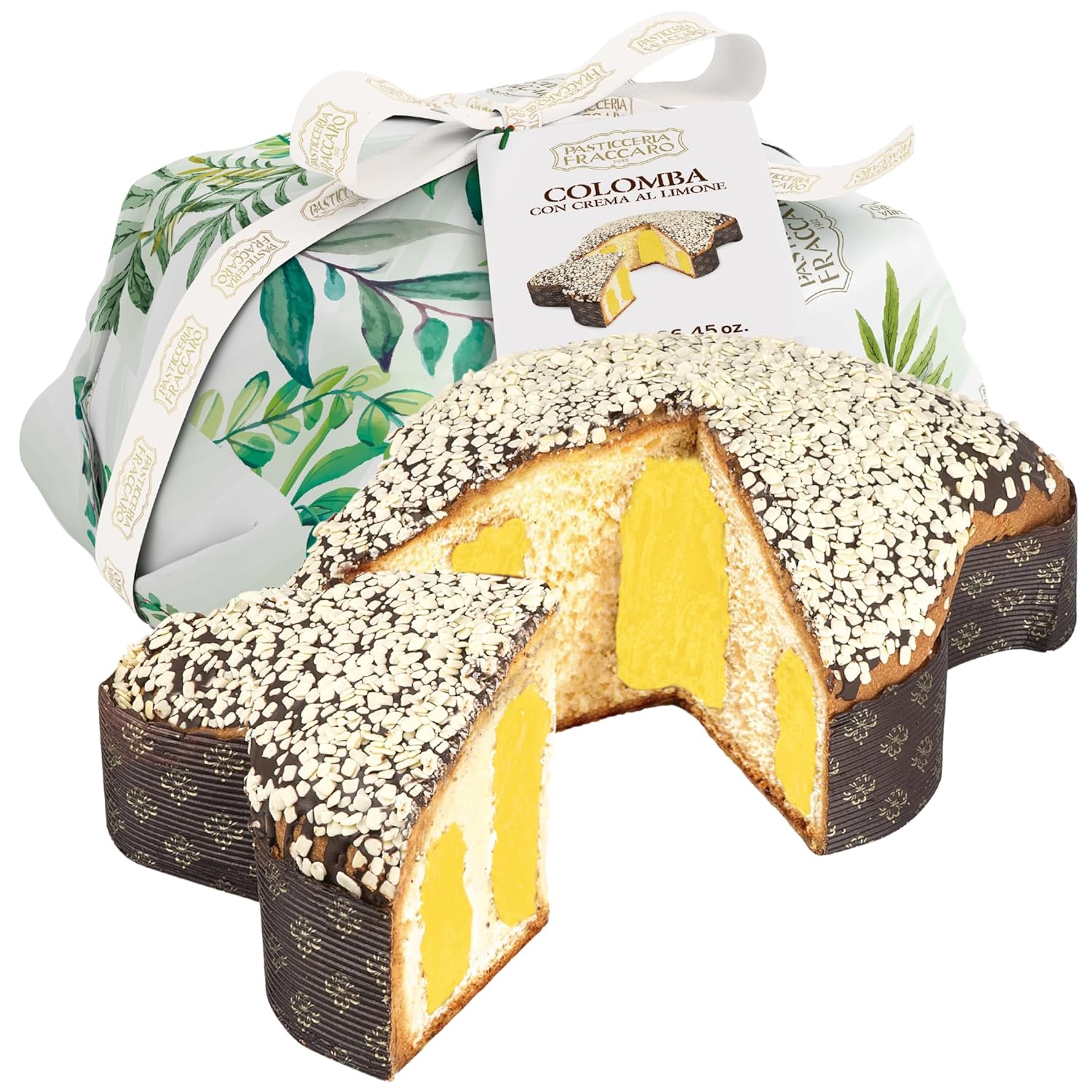 Colomba gefüllt mit Zitronenlikör Creme