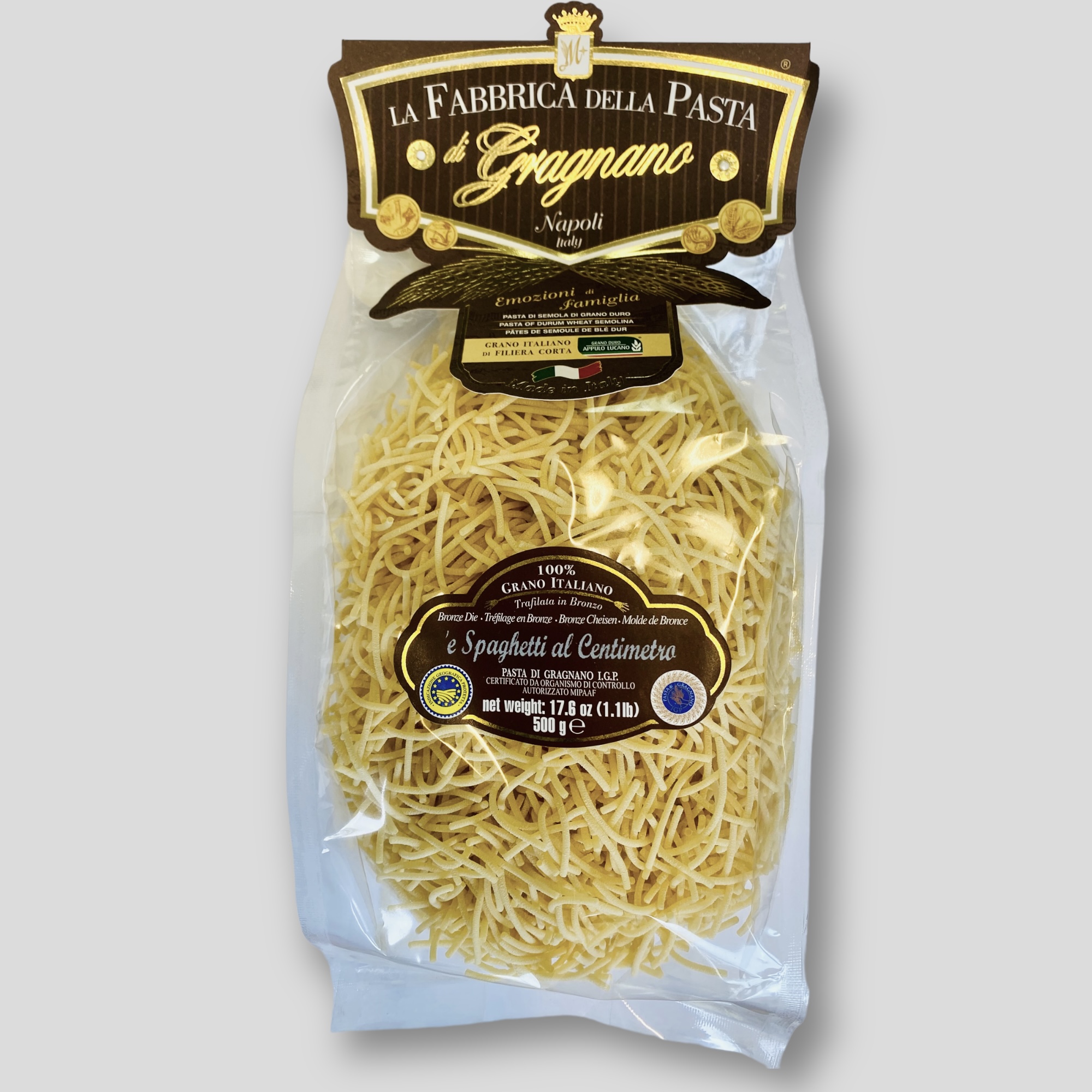Spaghetti di Gragnano al Centimetro, kurze Spaghetti