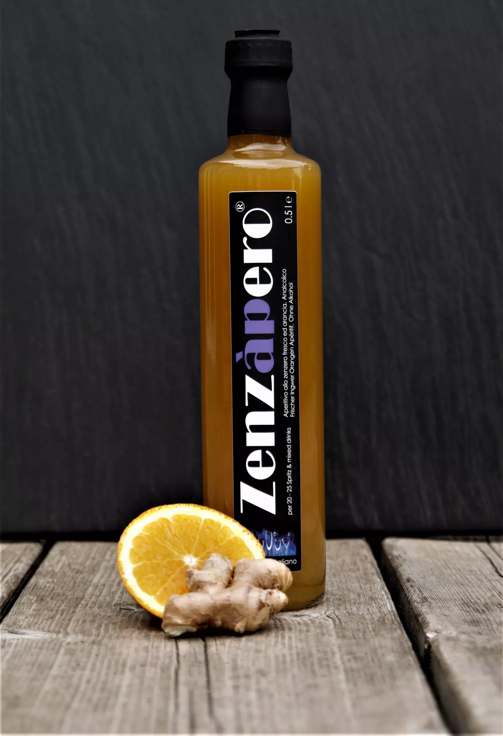 1L Zenzàpero - alkoholfreier Ingwer-Orangen Aperitif
