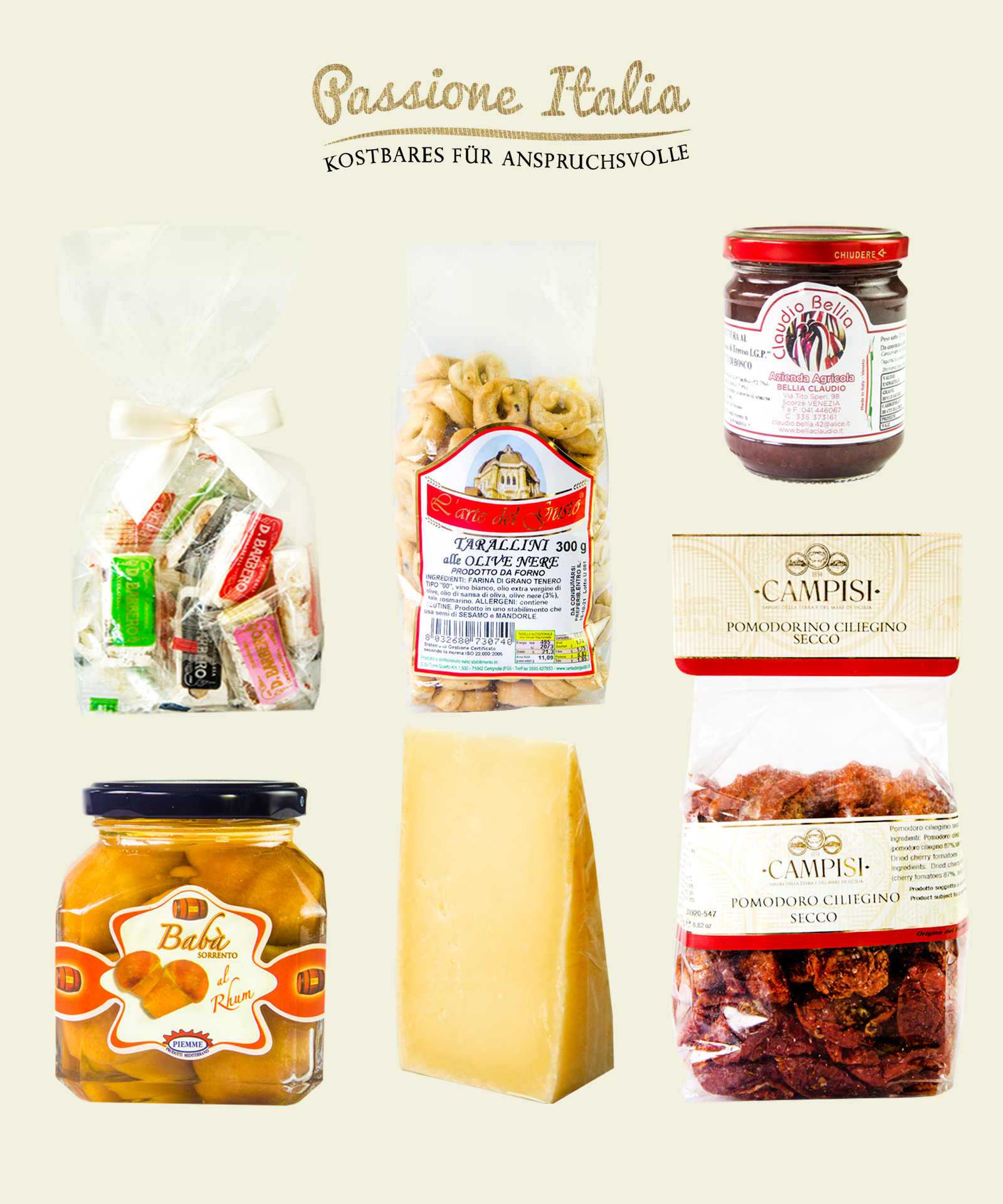 Geschenkkorb Salzige und Süße italienische Spezialitäten Käse "Dolce&Salato"