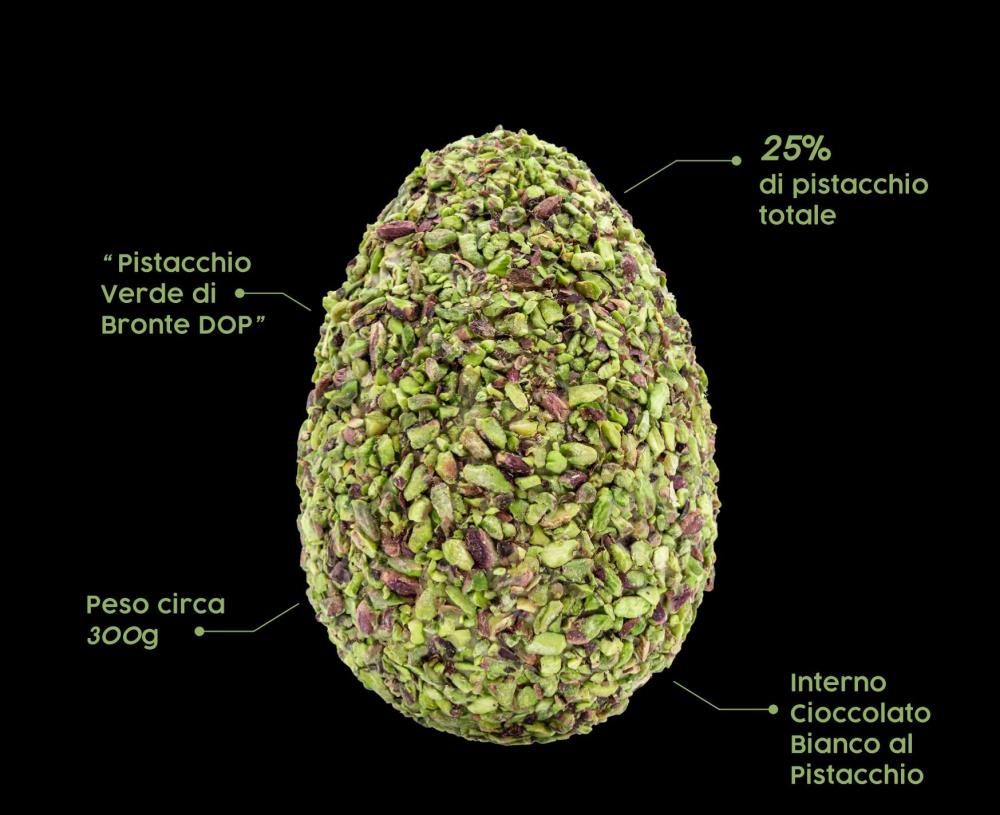 Handwerkliches Riesen Osterei mit Pistazien Bronte DOP