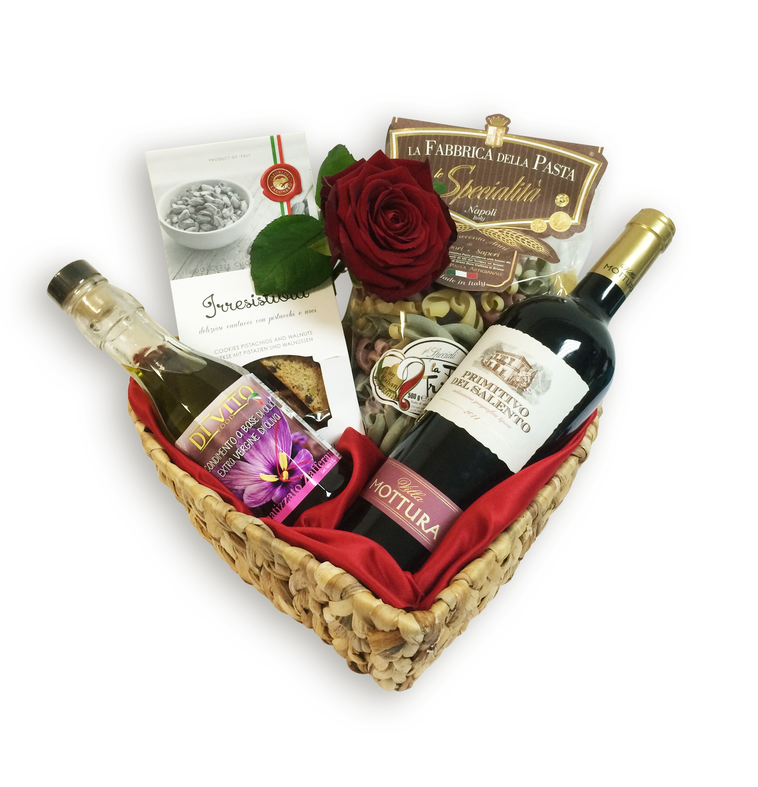 Herzförmiger Geschenkkorb "Grande Amore"
