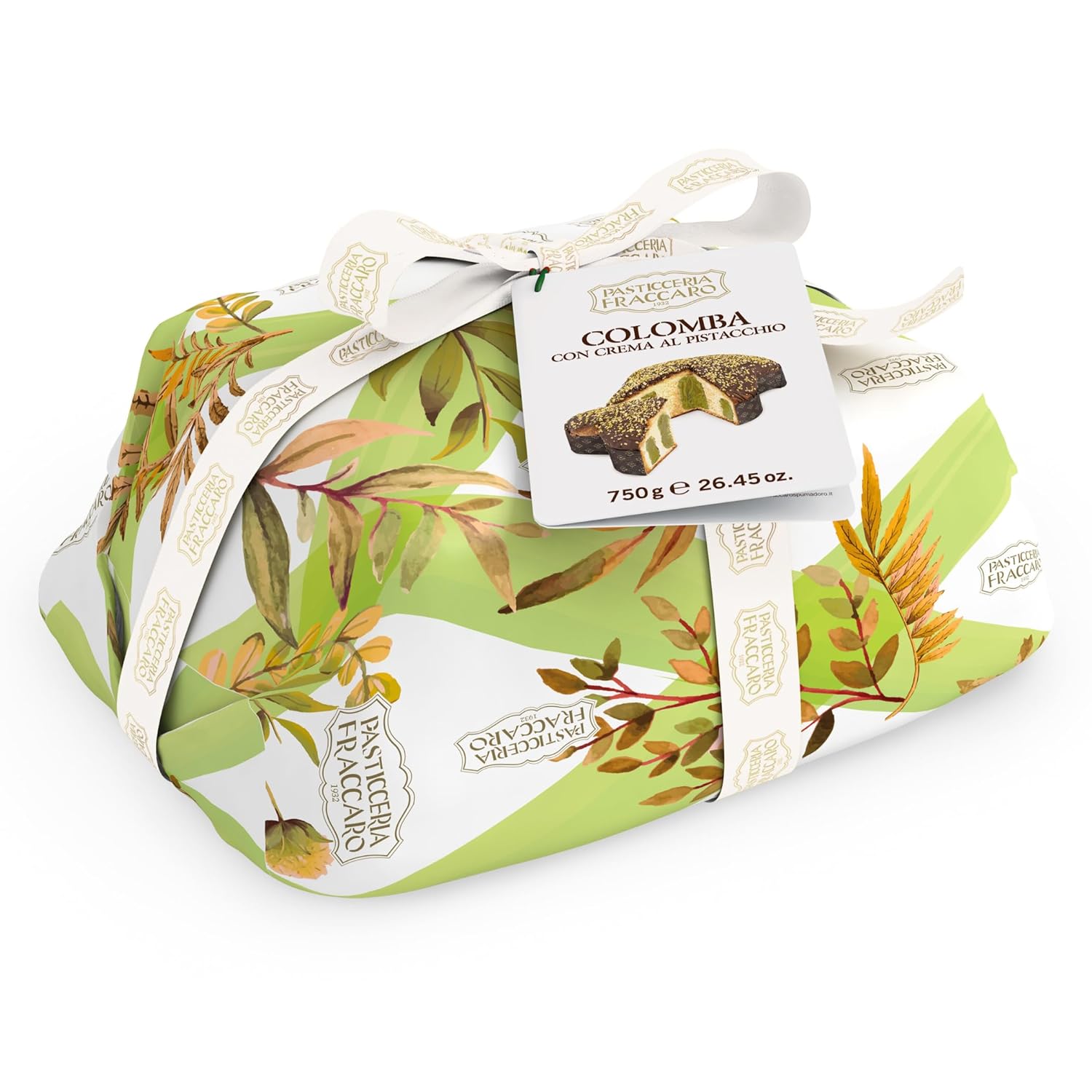 Colomba gefüllt mit Pistazien Creme