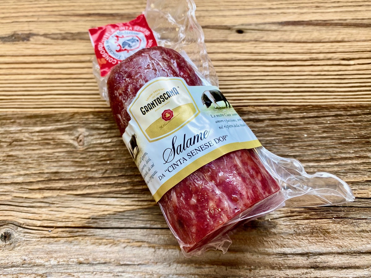 250g Salame da Cinta Senese DOP Schwein Gran-Toscana 1/2 eingeschweißt